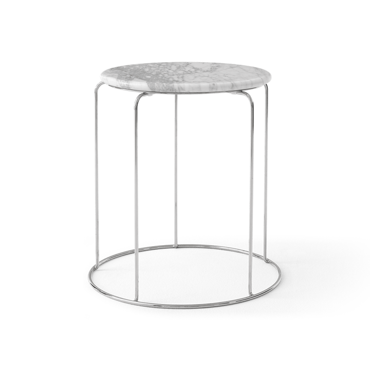 Wire Stool VP11 płyta górna Ø38 cm, Marmur Bianco Carrara &Tradition