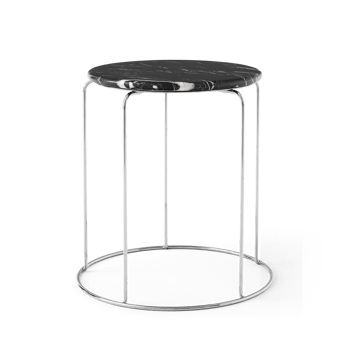 Wire Stool VP11 płyta górna Ø38 cm - Marmur Nero Marquina - &Tradition