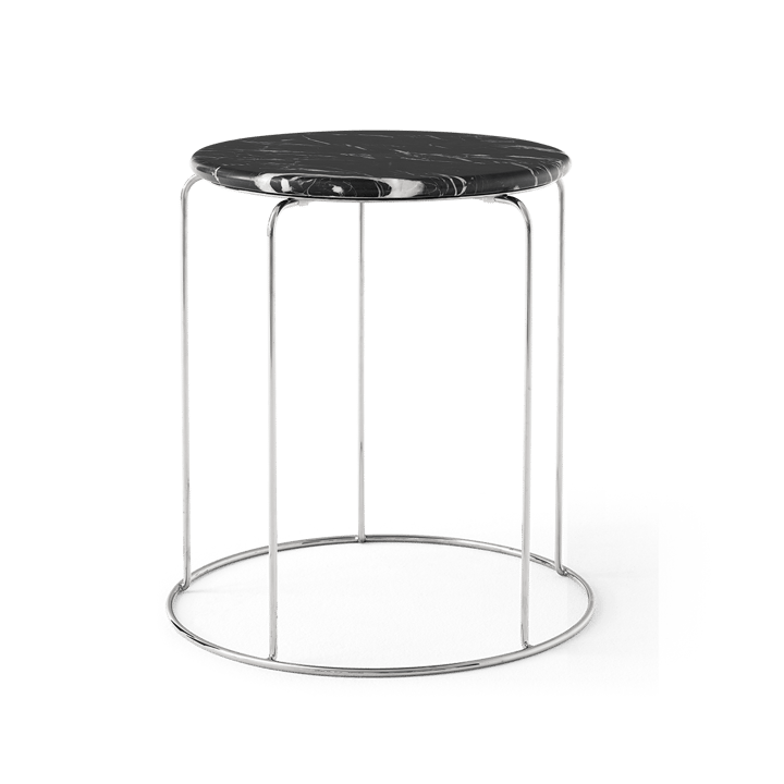 Wire Stool VP11 płyta górna Ø38 cm, Marmur Nero Marquina &Tradition