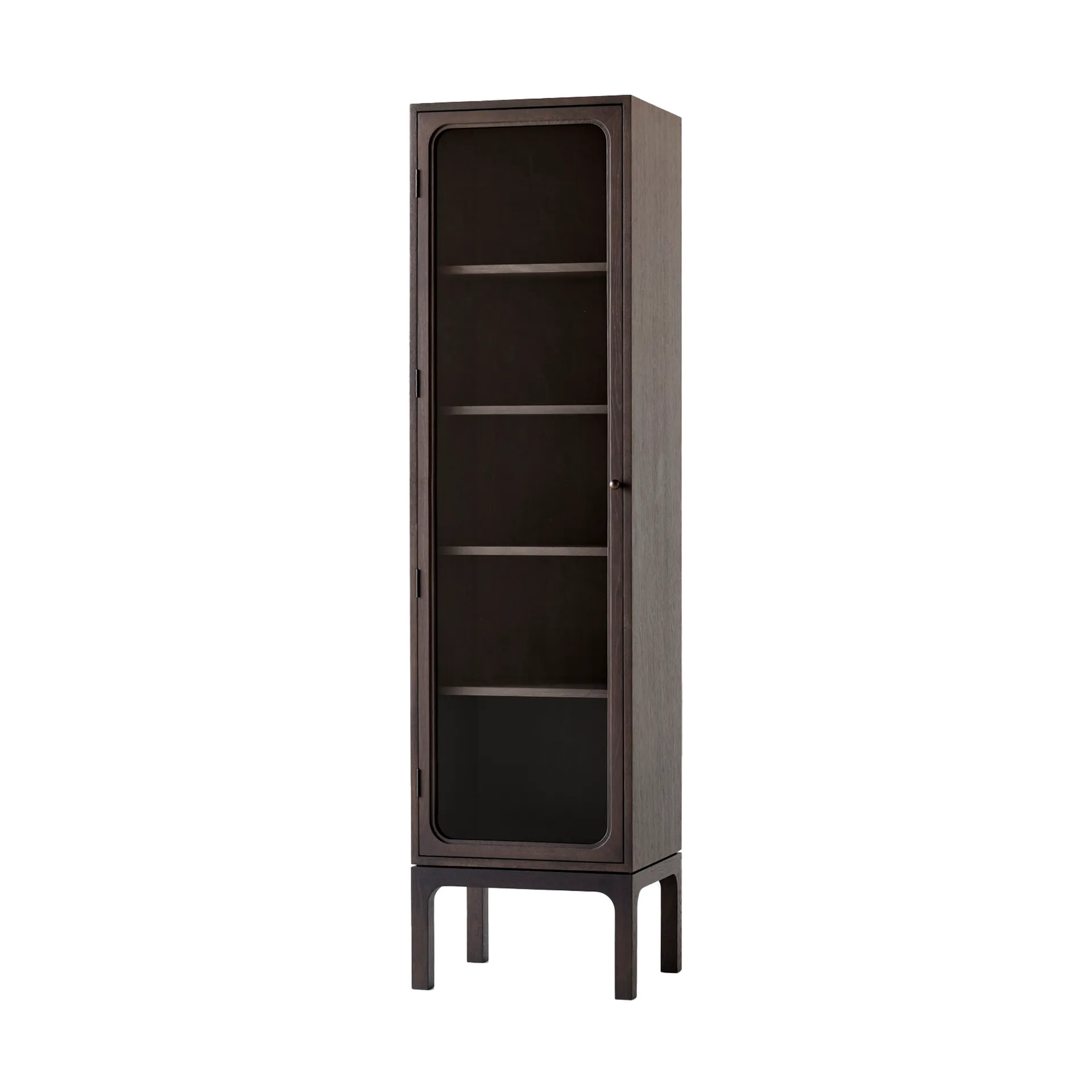 Witryna przeszklona Trace SC87 50x192x40 cm, Dark stained oak &Tradition