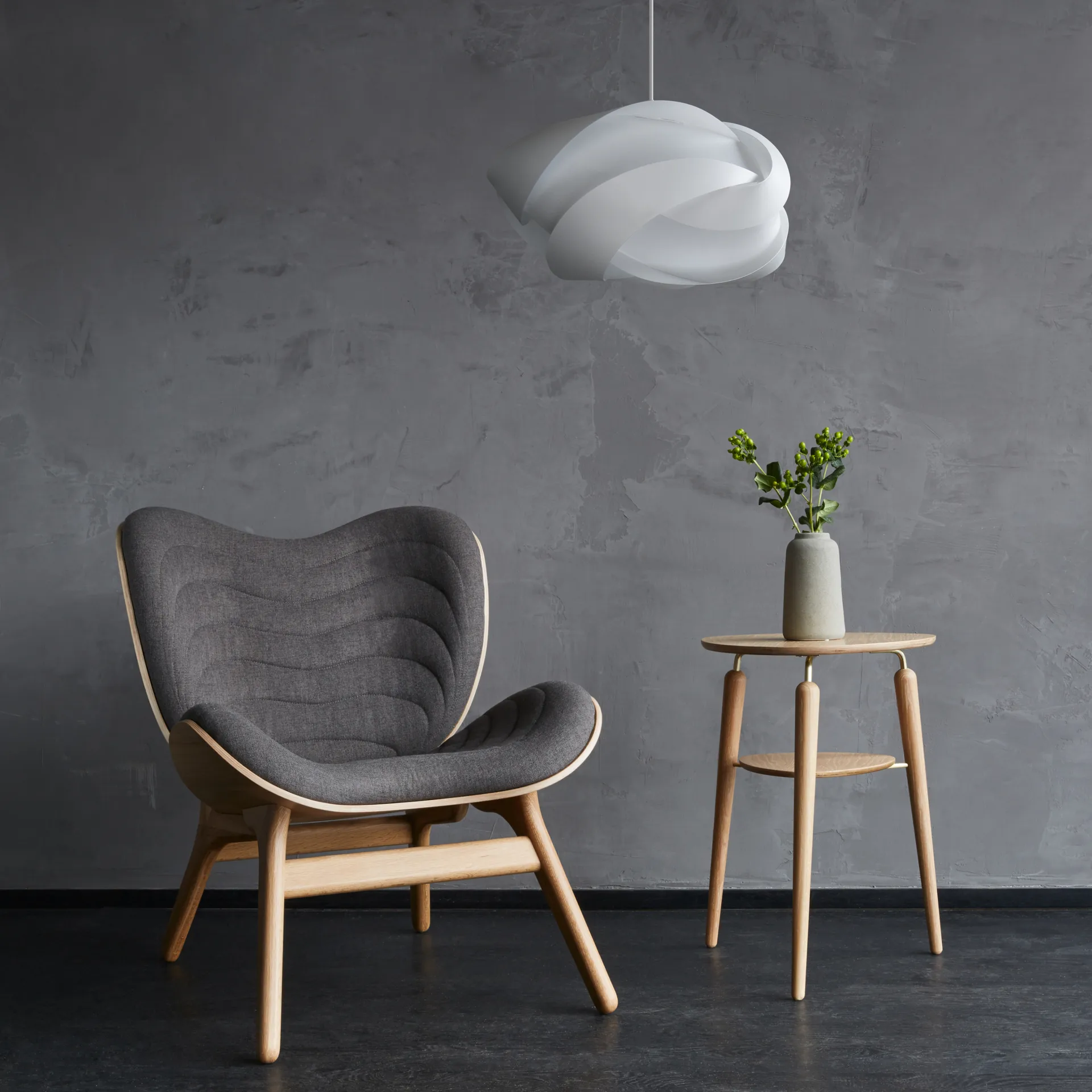 Abażur Ribbon biały, Ø60 cm Umage