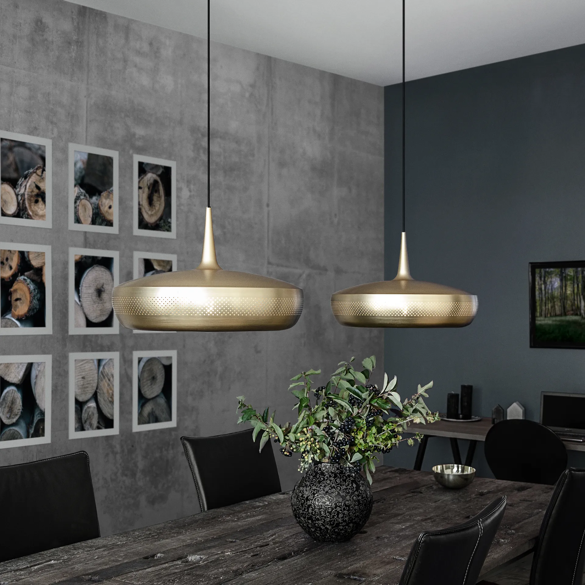 Clava Dine lampa sufitowa Ø43 cm, Brushed brass Umage