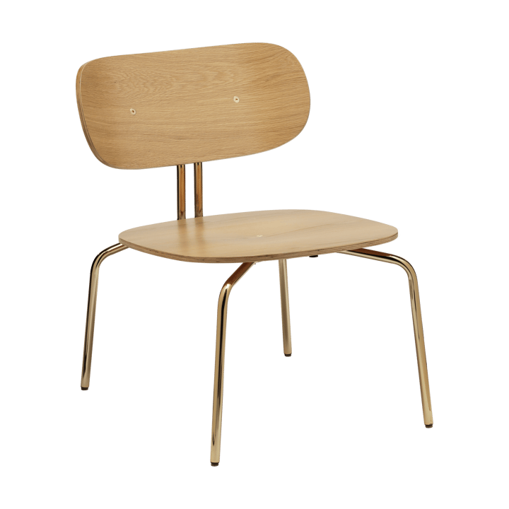 Fotel lounge Curious - Oak-brass - Umage
