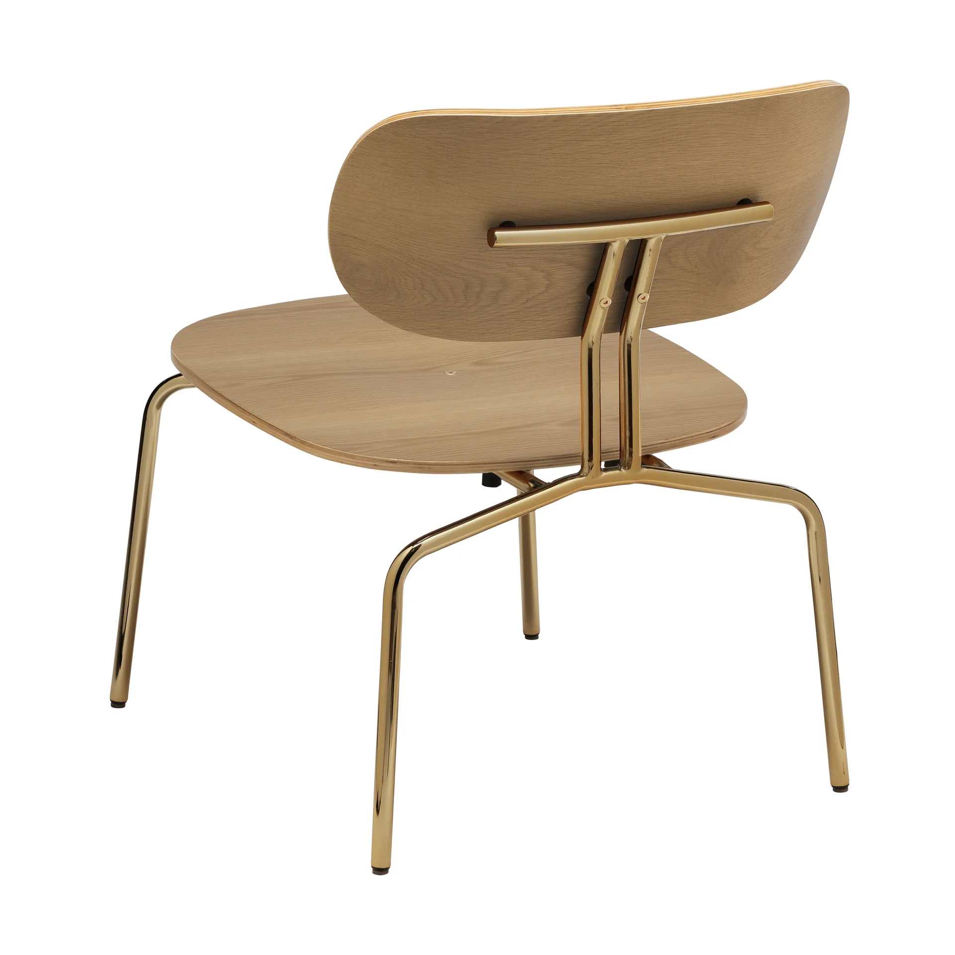 Fotel lounge Curious, Oak-brass Umage