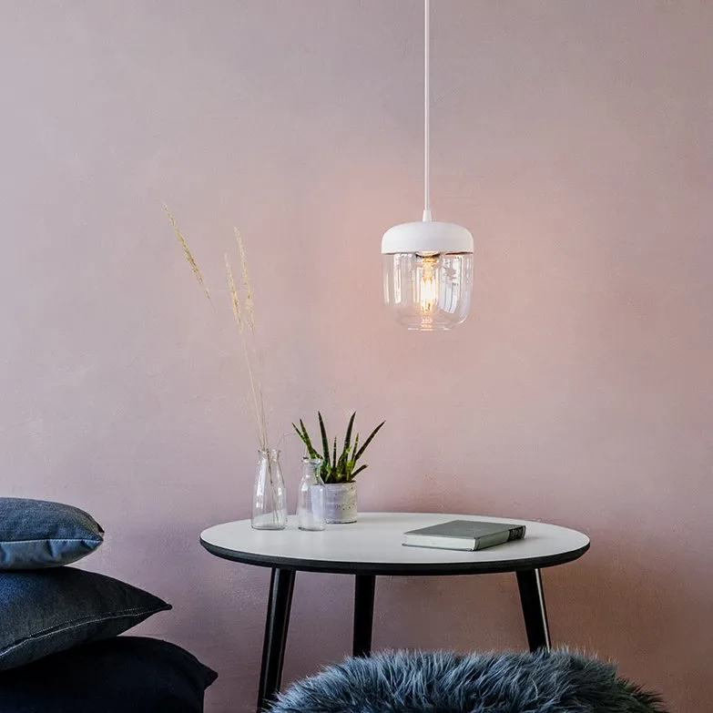 Klosz lampy Acorn biały, polerowany mosiądz Umage