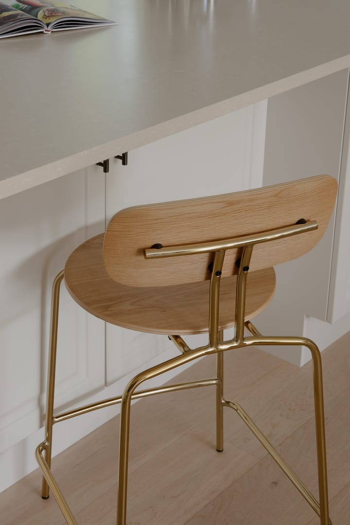Krzesło barowe Curious 65 cm, Oak-brass Umage