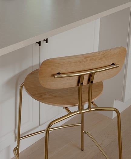 Krzesło barowe Curious 75 cm, Oak-brass Umage