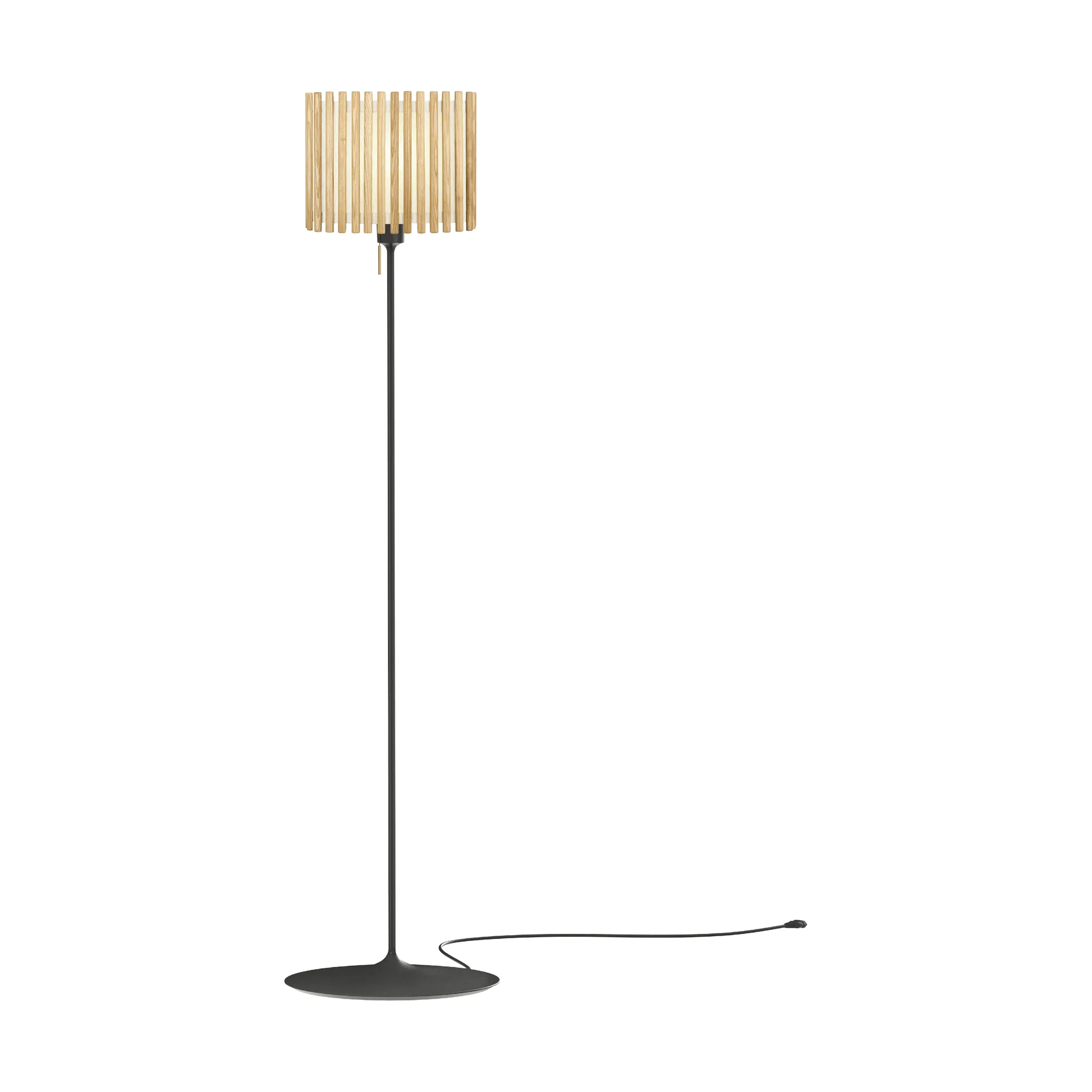 Lampa podłogowa Komorebi średnia, Rectangular oak-czarny Umage
