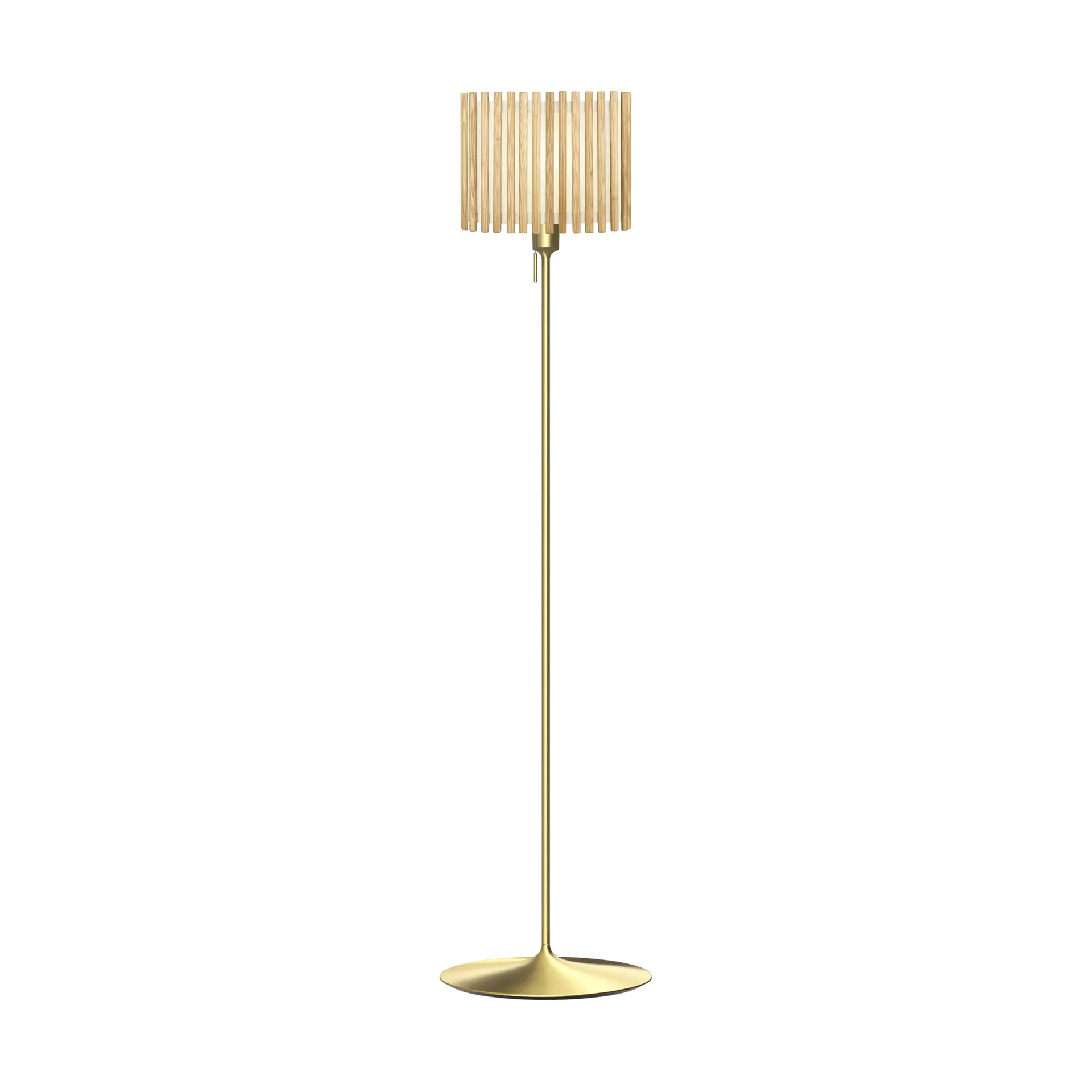 Lampa podłogowa Komorebi średnia, Rectangular oak-szczotkowany mosiądz Umage