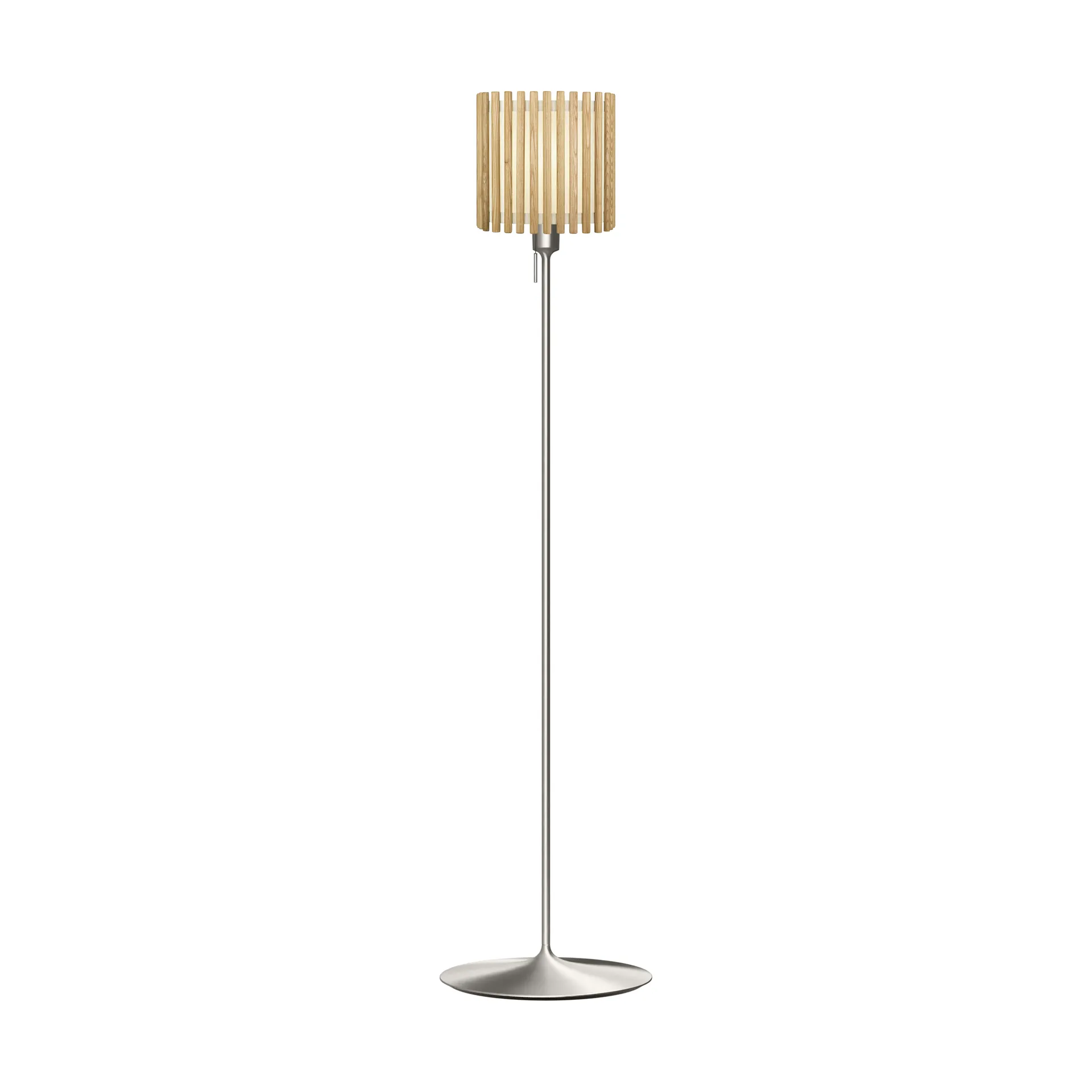 Lampa podłogowa Komorebi średnia, Square oak-Szczotkowana stal Umage