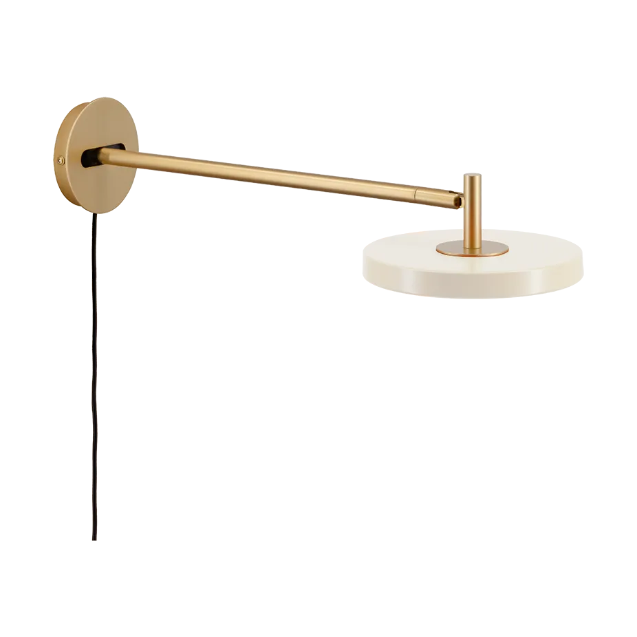 Lampa ścienna Asteria Wall, Long, Pearl white-brass Umage
