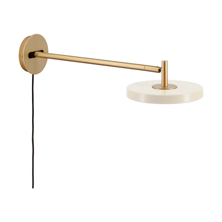 Lampa ścienna Asteria Wall - Long, Pearl white-brass - Umage