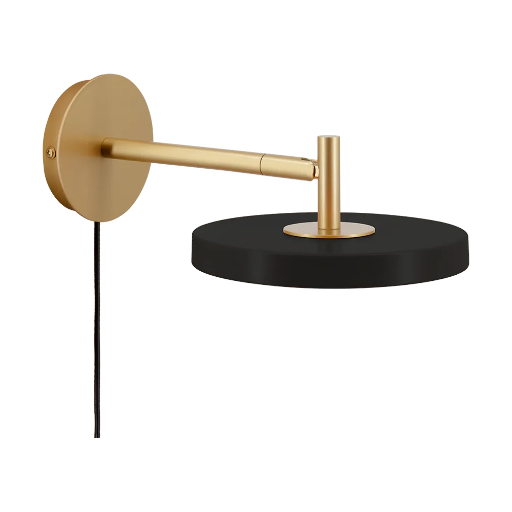 Lampa ścienna Asteria Wall, Short, Black-brass Umage