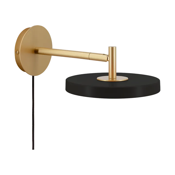 Lampa ścienna Asteria Wall - Short, Black-brass - Umage