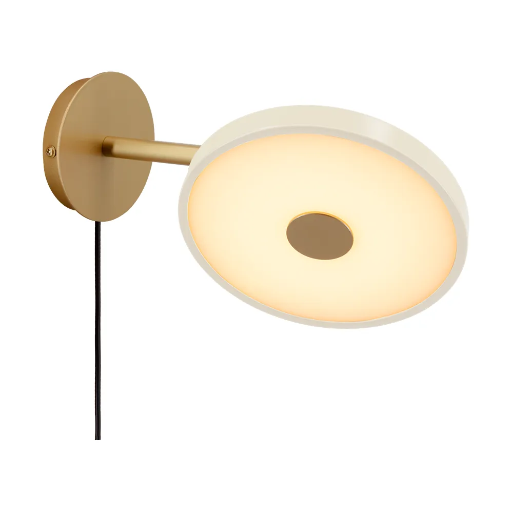 Lampa ścienna Asteria Wall, Short, Pearl white-brass Umage