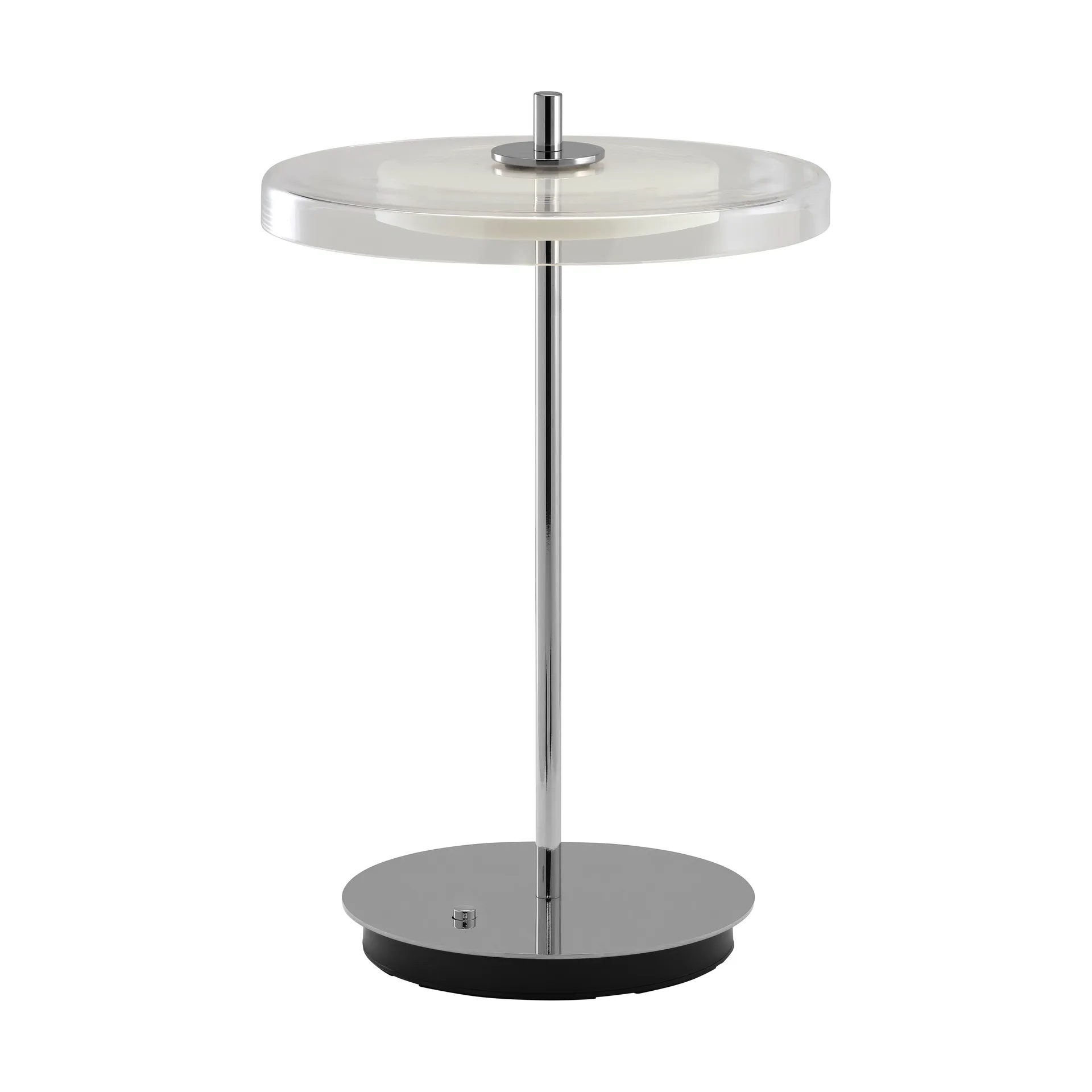 Lampa stołowa Asteria Move, Glass-polished steel Umage