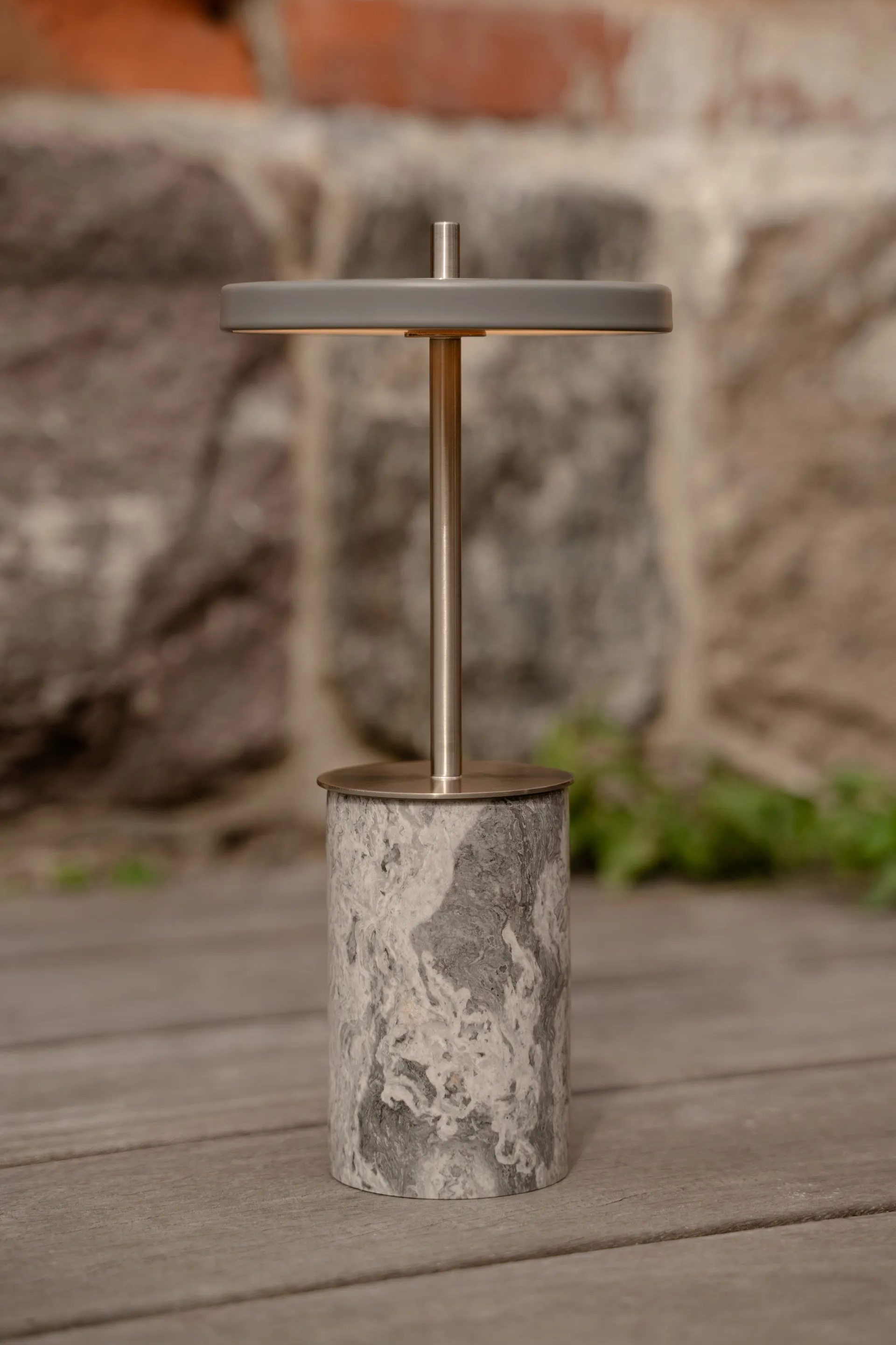 Lampa stołowa Asteria Move Mini Ø12x25,5 cm, Grey Marble-stal Umage
