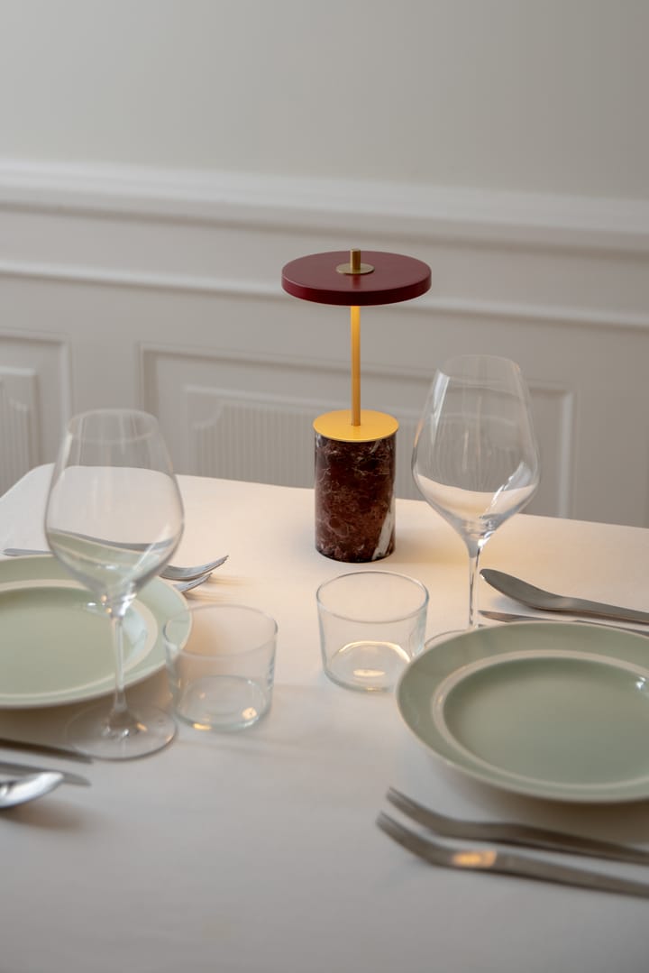 Lampa stołowa Asteria Move Mini Ø12x25,5 cm, Red marble Umage
