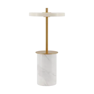 Lampa stołowa Asteria Move Mini Ø12x25,5 cm - White marble - Umage