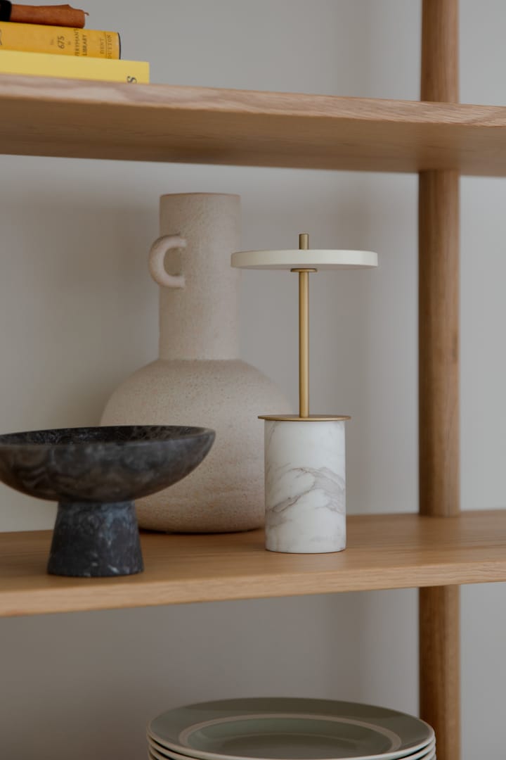 Lampa stołowa Asteria Move Mini Ø12x25,5 cm, White marble Umage