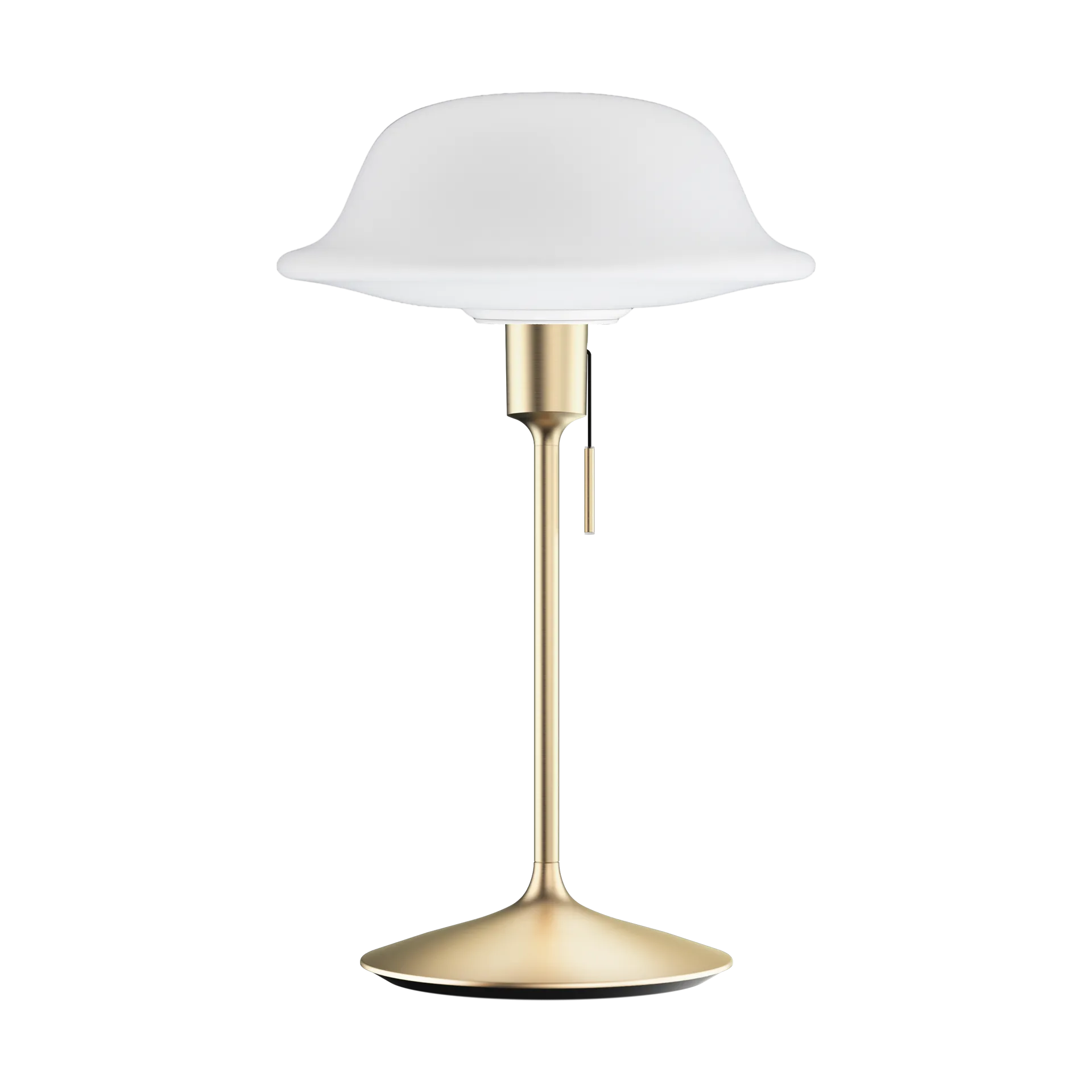 Lampa stołowa Butler, Biały-szczotkowany mosiądz Umage
