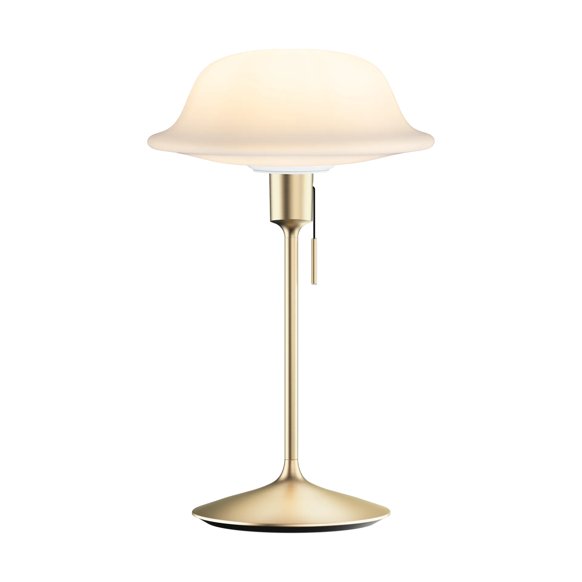 Lampa stołowa Butler, Biały-szczotkowany mosiądz Umage