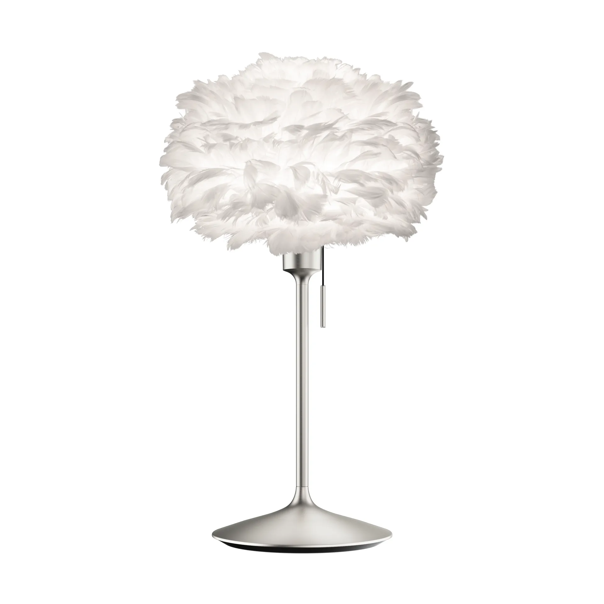 Lampa stołowa Eos mini, Biały-szczotkowana stal Umage