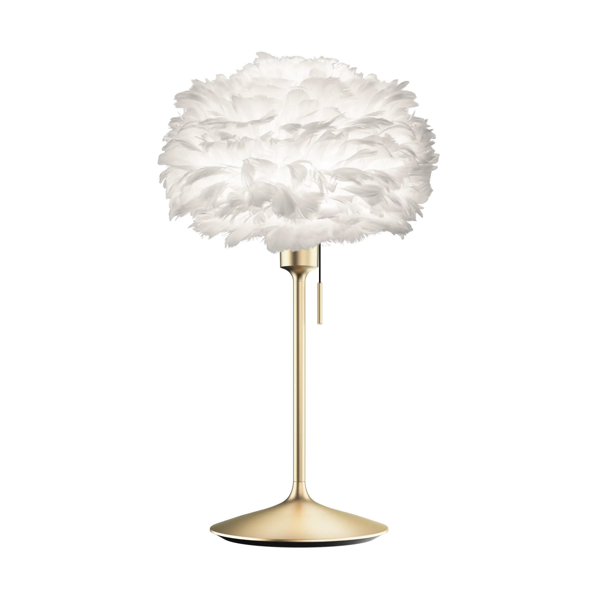 Lampa stołowa Eos mini, Biały-szczotkowany mosiądz Umage