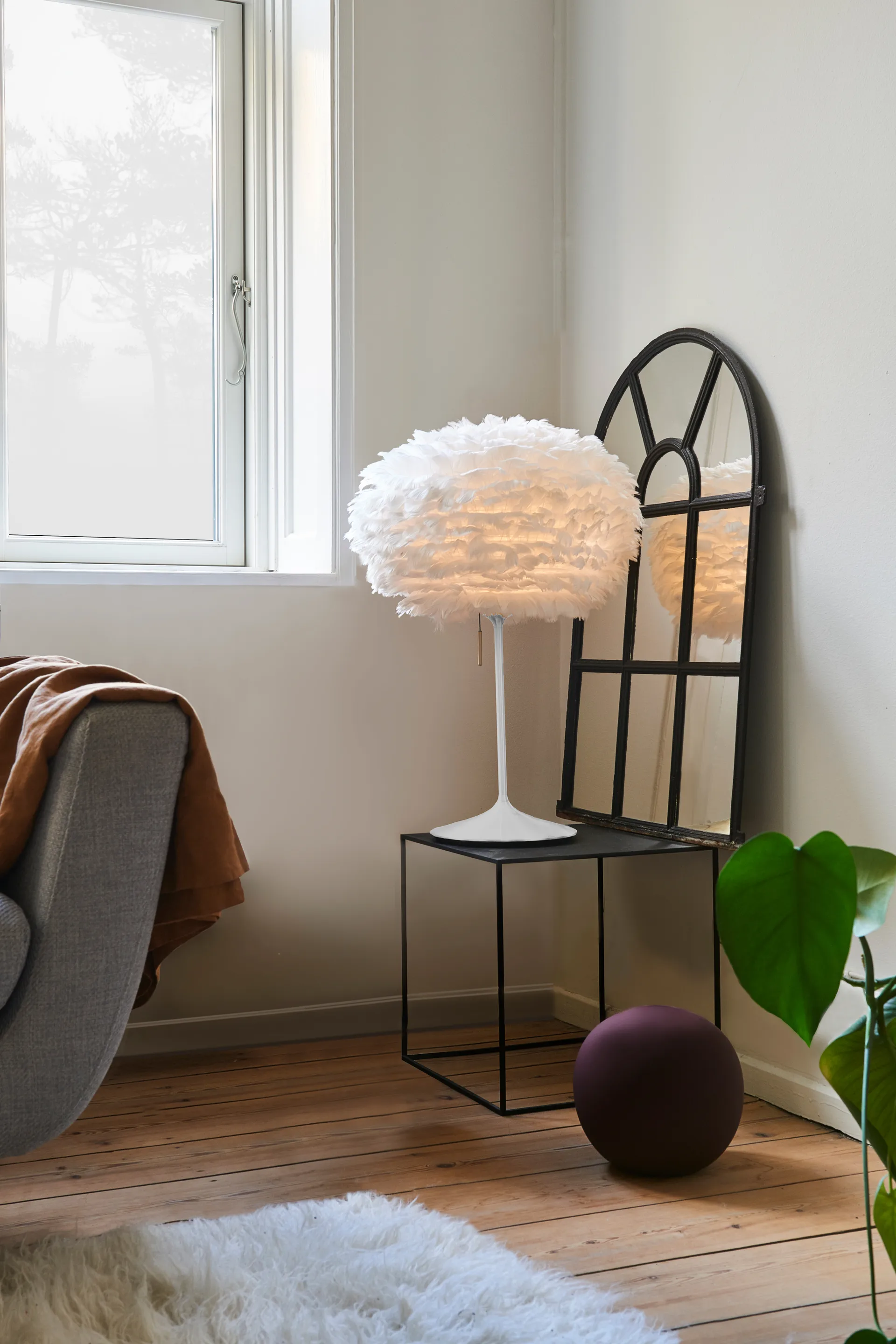 Lampa stołowa Eos średnia, biała,  Umage