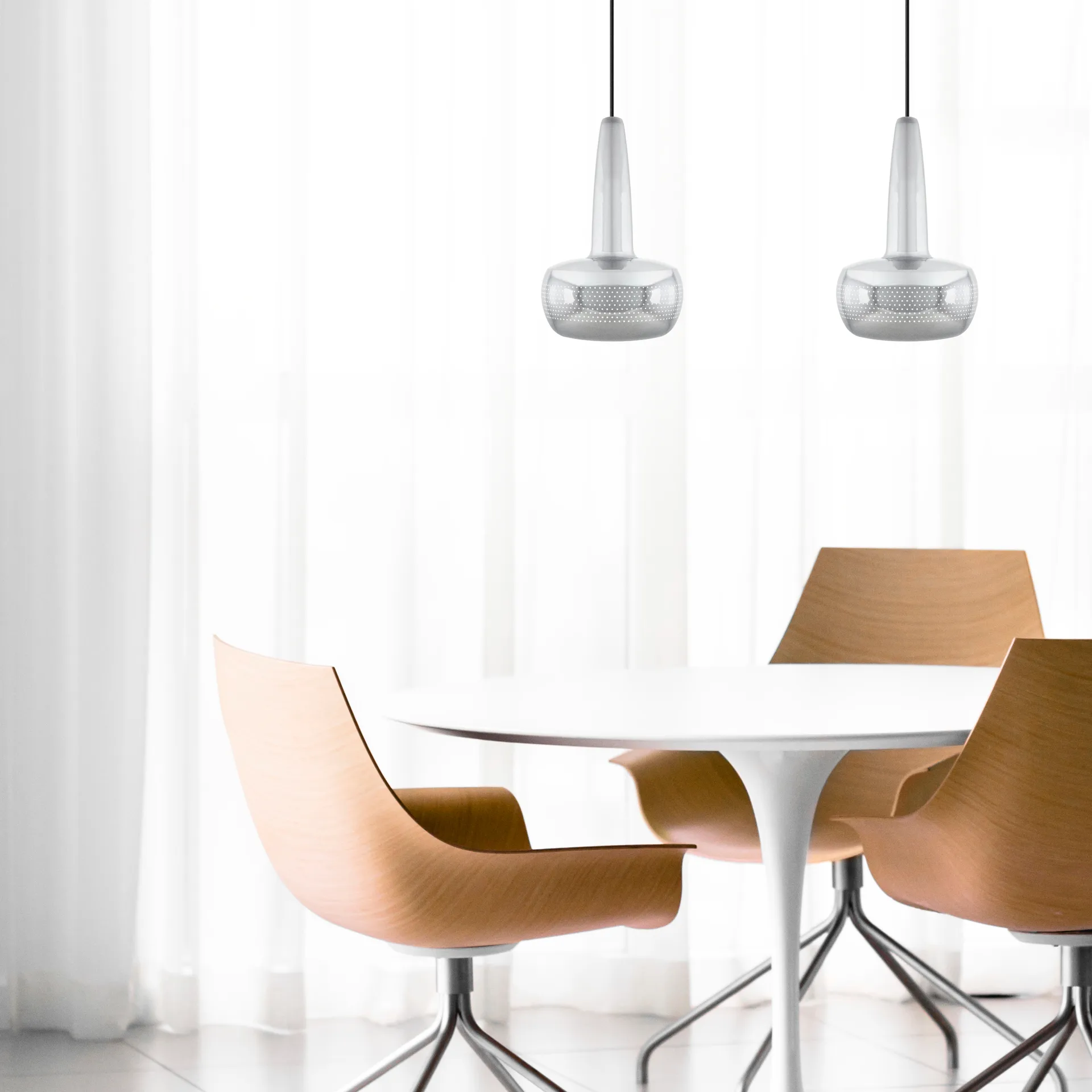 Lampa sufitowa Clava Ø21,5 cm, Stal polerowana Umage