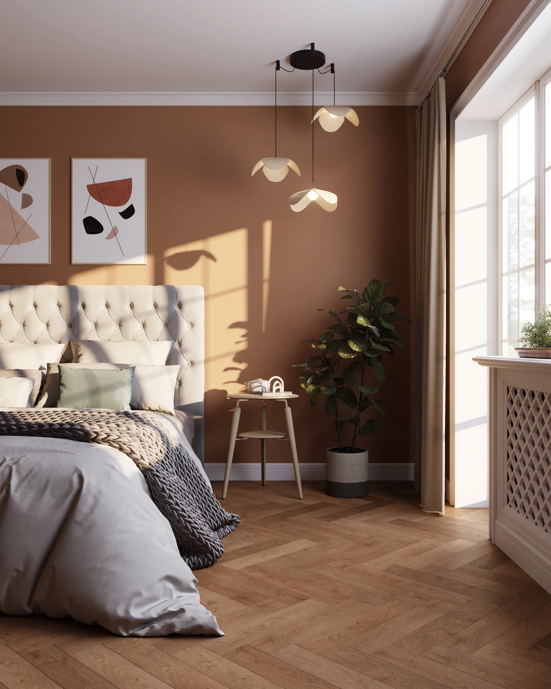 Lampa wisząca Forget Me Not średnia, Klastrowy dąb 3 Umage