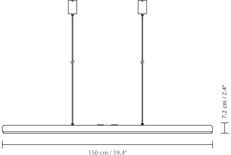 Lampa wisząca Hazel Branch 1,5m, Black-steel Umage
