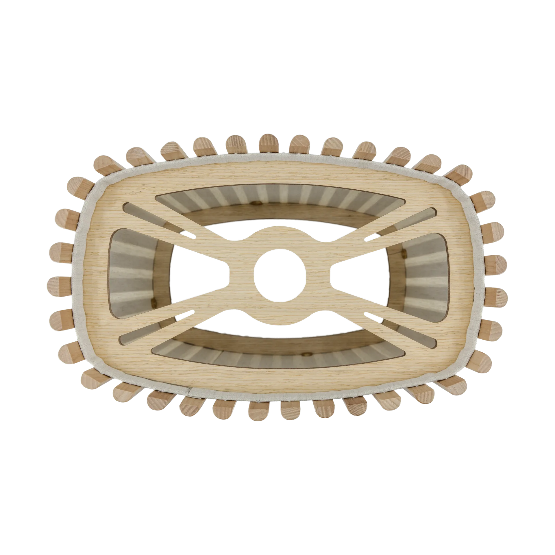 Lampa wisząca Komorebi duża, Rectangular oak-czarny Umage