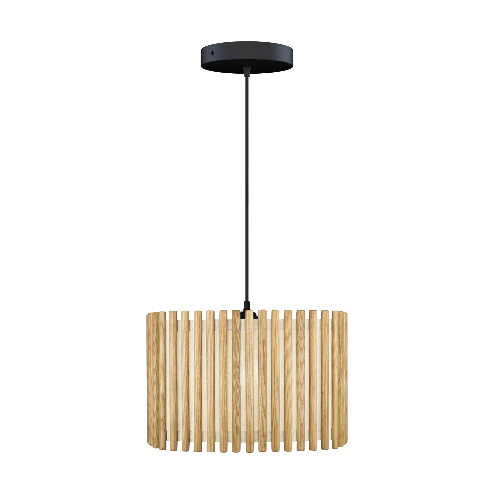 Lampa wisząca Komorebi duża, Square oak-Czarny Umage