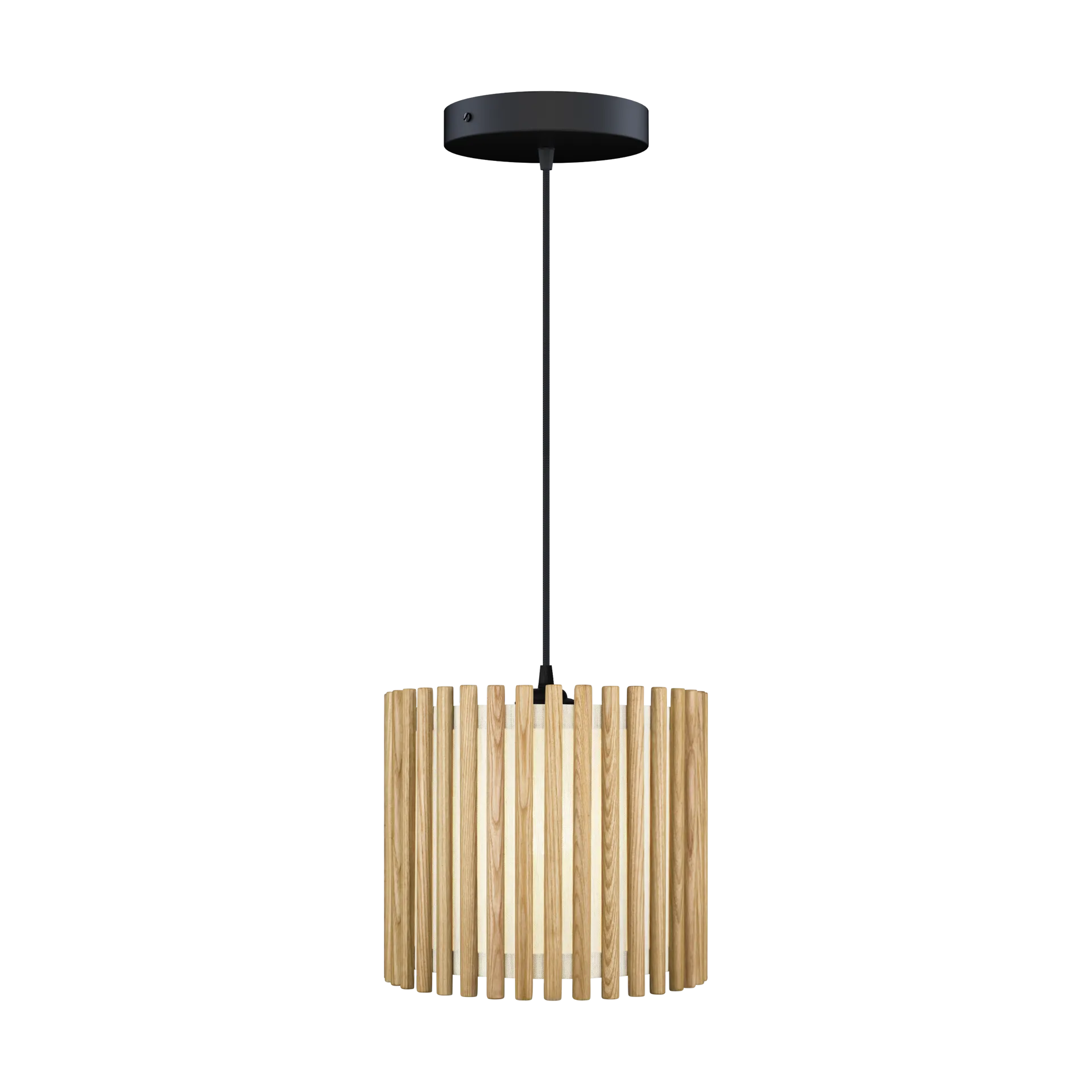 Lampa wisząca Komorebi średnia, Circle oak-czarny Umage