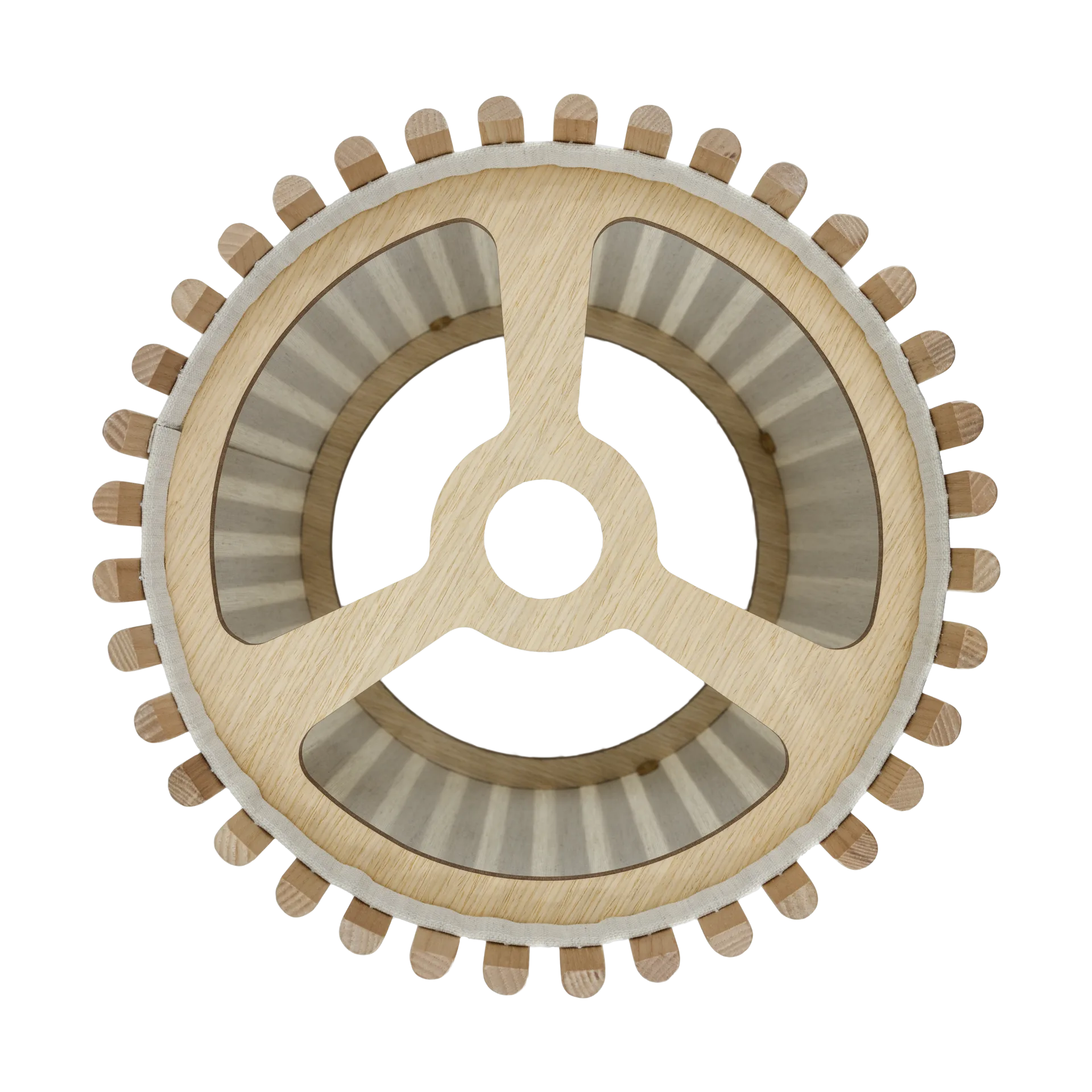 Lampa wisząca Komorebi średnia, Circle oak-czarny Umage