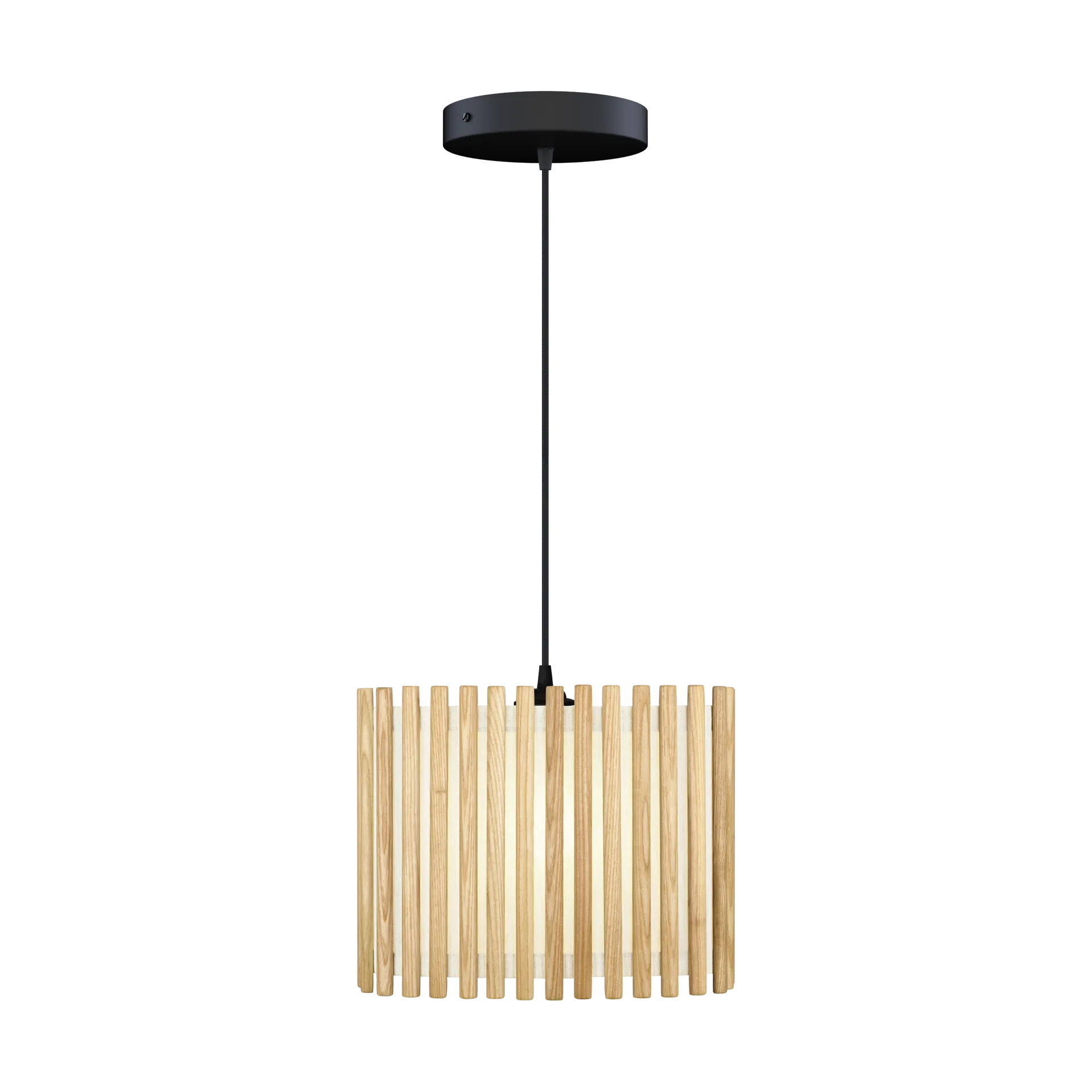 Lampa wisząca Komorebi średnia, Rectangular oak-czarny Umage