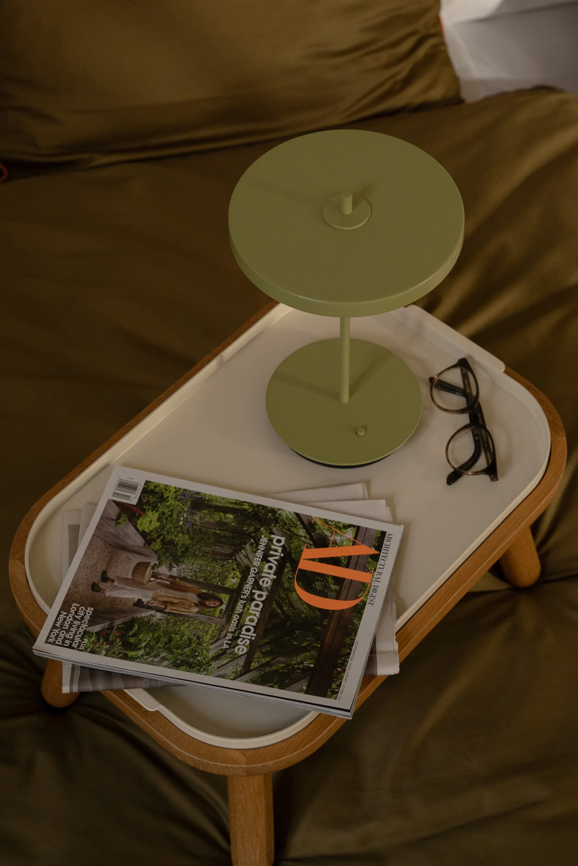 Przenośna lampa stołowa Asteria Move, Monochrome-leaf Umage