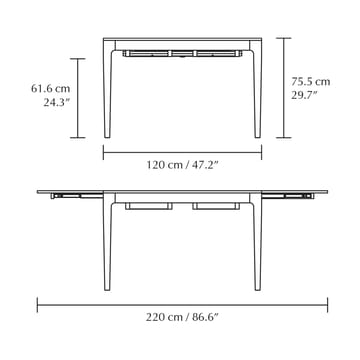 Stół do jadalni Heart'n'Soul 90x120 cm - Oak-obsidian black - Umage