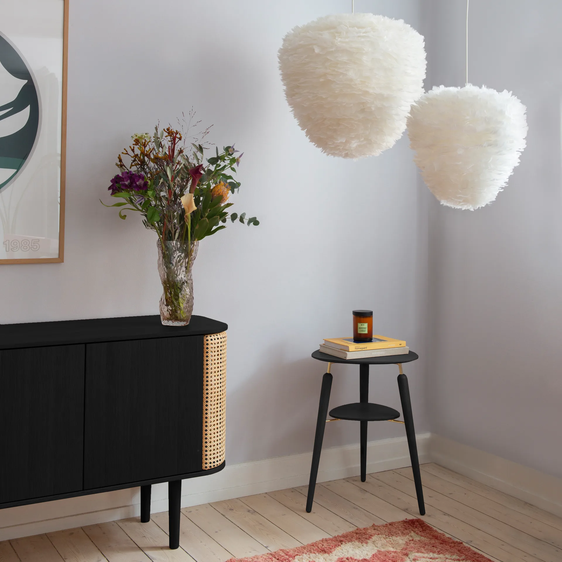 Stolik boczny My Spot, Czarny dąb-mosiądz Umage