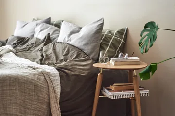 Stolik boczny My Spot - Dąb-mosiądz - Umage