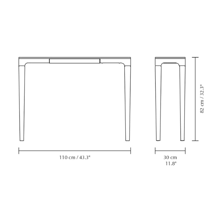 Stolik konsoli Heart'n'Soul 120 cm, Oak-cloud grey Umage