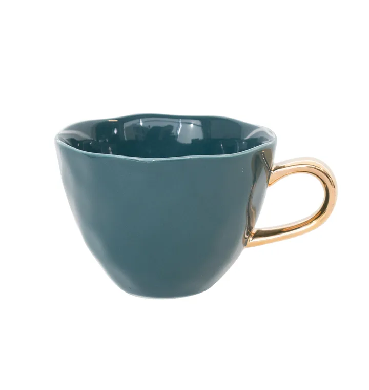 Good Morning Cappuccino kubek 300 ml - Blue green (morski) - URBAN NATURE CULTURE