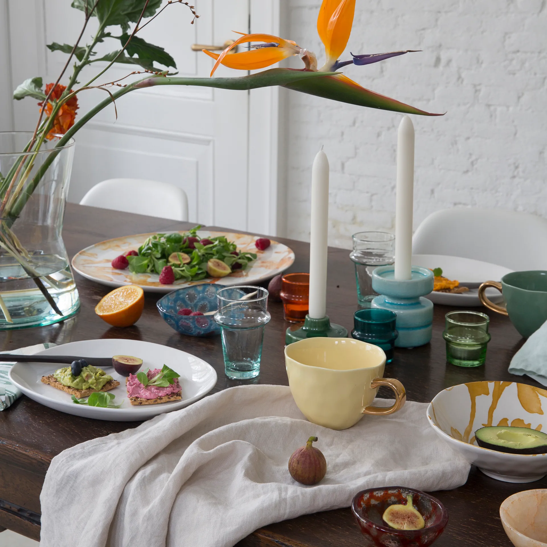 Mała szklanka - szkło z recyklingu, Przezroczysty-zielony URBAN NATURE CULTURE