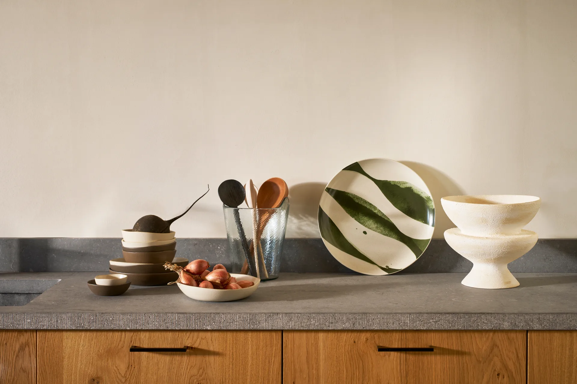 Miska Aalto Ø35 cm, Biały-zielony URBAN NATURE CULTURE