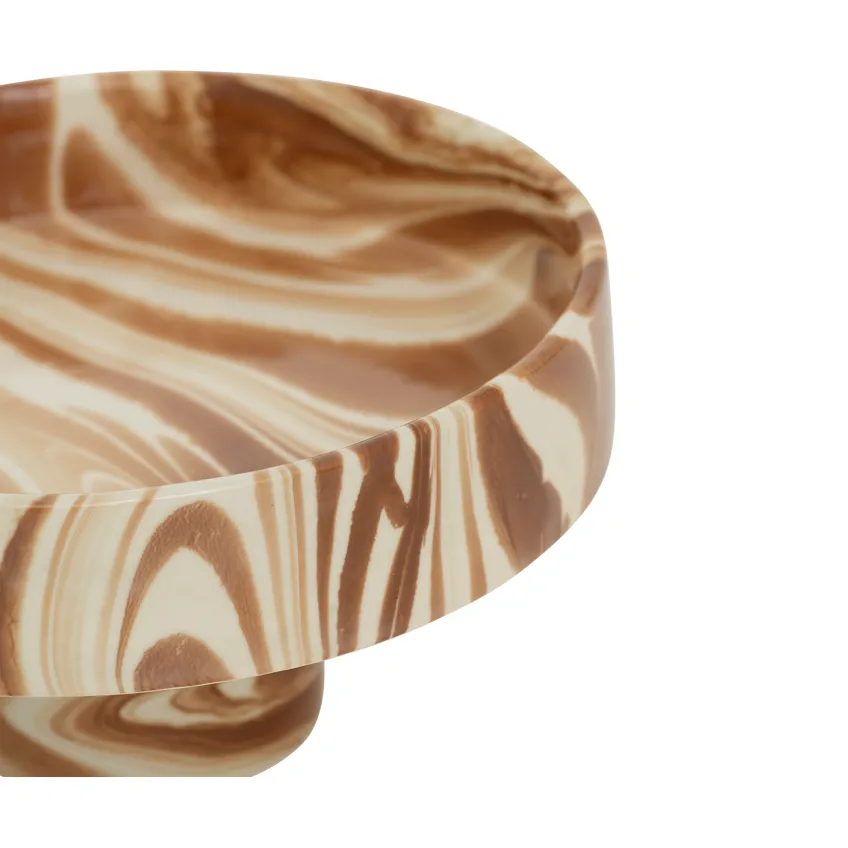 Miska dekoracyjna Moon Ø26 cm, Brązowo-biała URBAN NATURE CULTURE