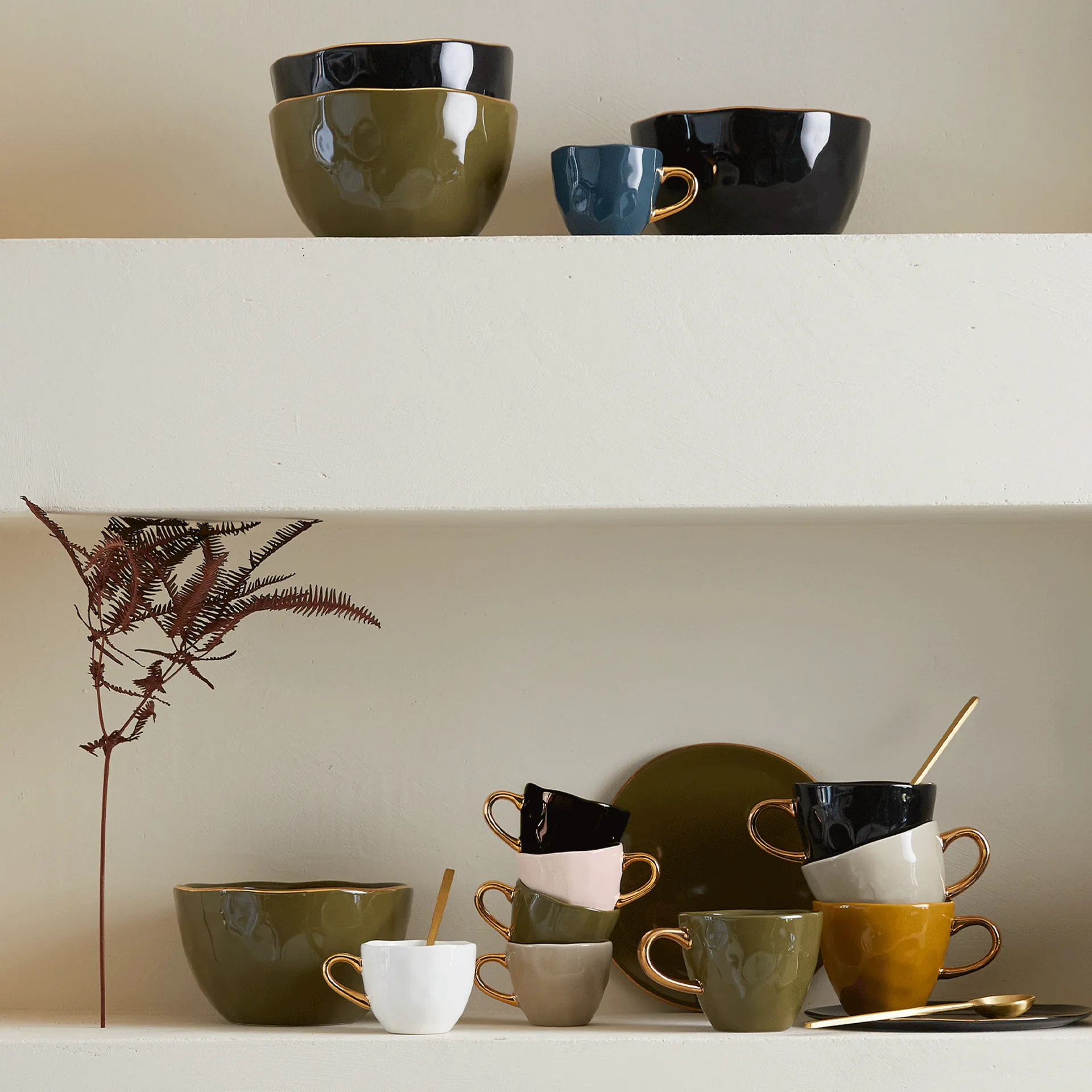 Miska Good Morning 14 cm, Fir green URBAN NATURE CULTURE