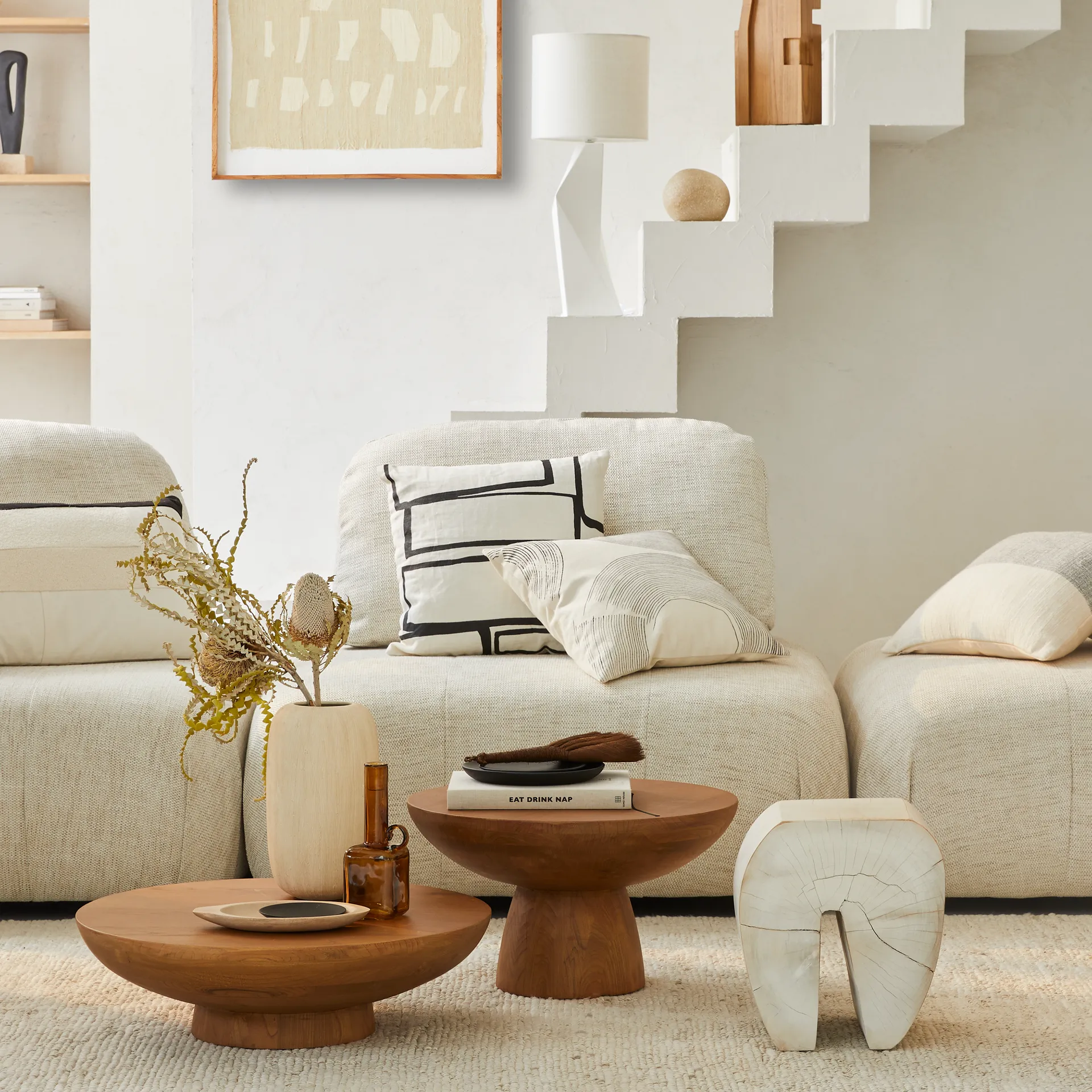 Poduszka Arte 45x45 cm, Złamana biel URBAN NATURE CULTURE