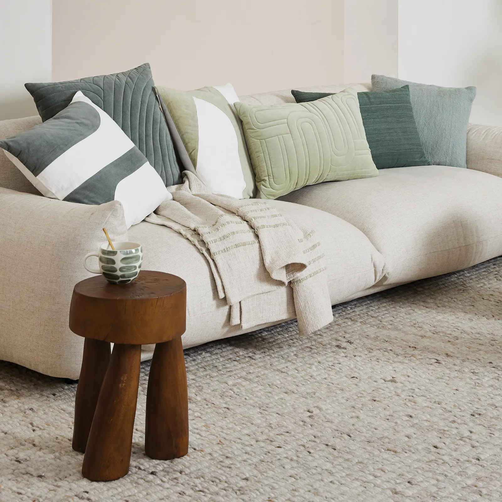 Poduszka Kiruto 50x50 cm, Zielony URBAN NATURE CULTURE