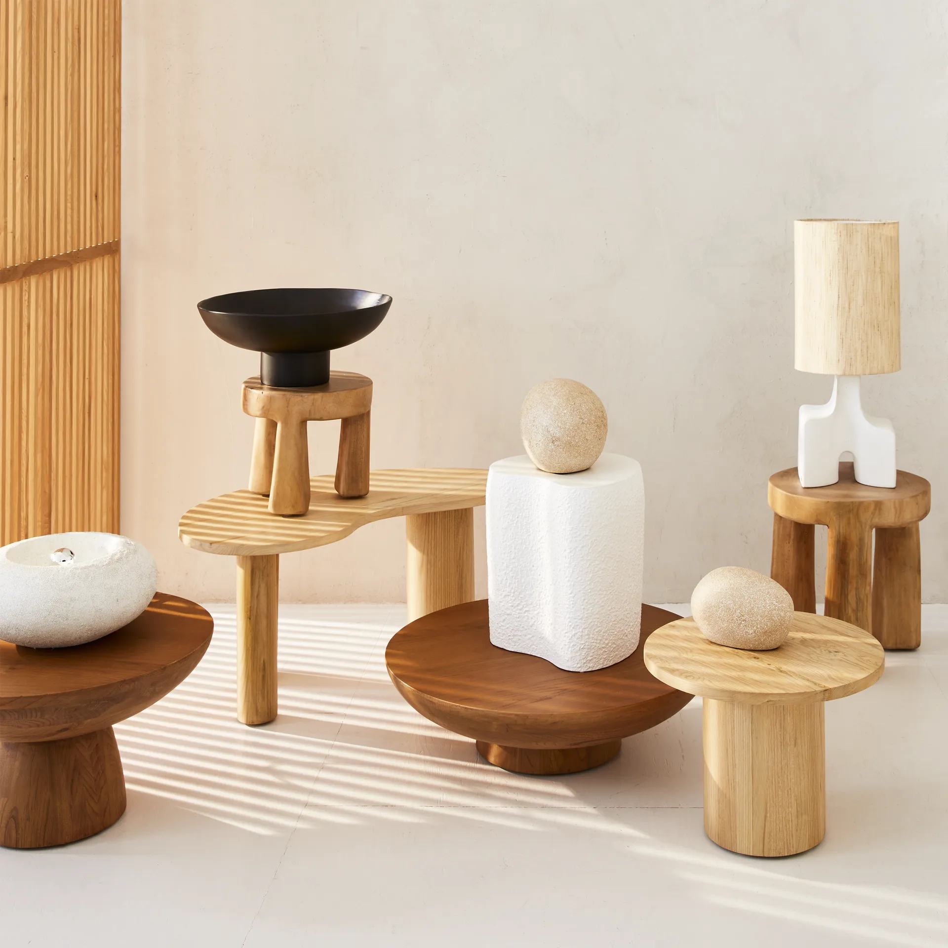 Stolik do kawy Yuki A Ø40x30 cm, Naturalny URBAN NATURE CULTURE